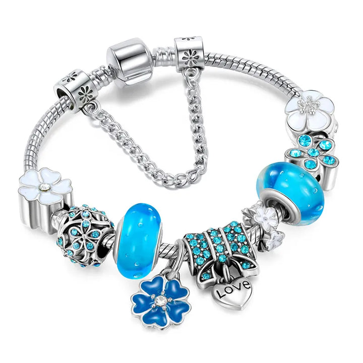 Unique Silver Charm Bracelet