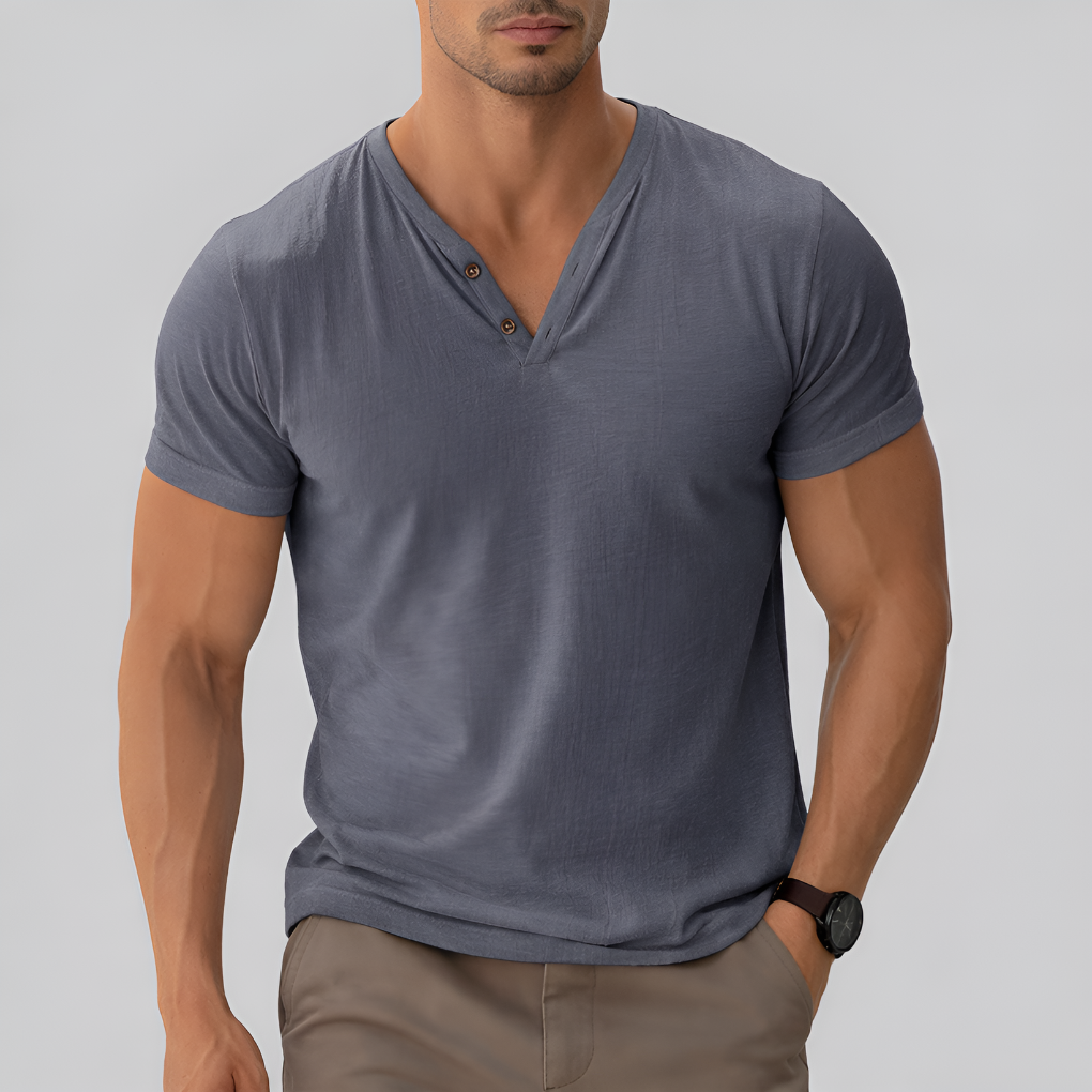 Classic V-Neck Men's Shirt – Timeless Elegance Meets Everyday Comfort