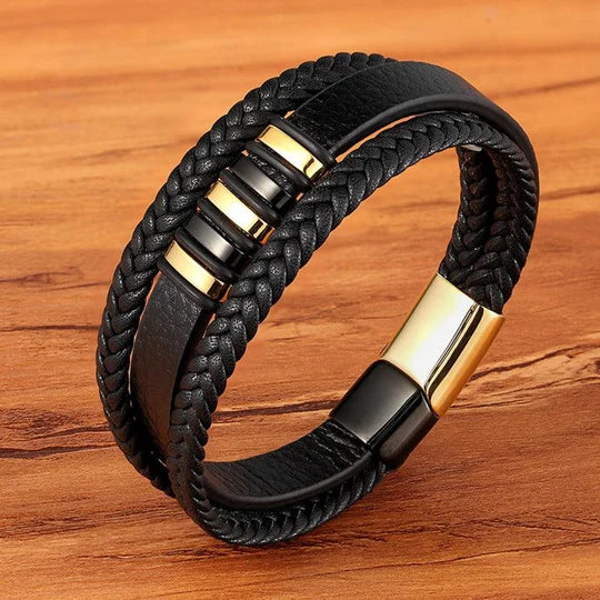 Stylish Leather Bracelet for Men Timeless Accessory Modern Edge