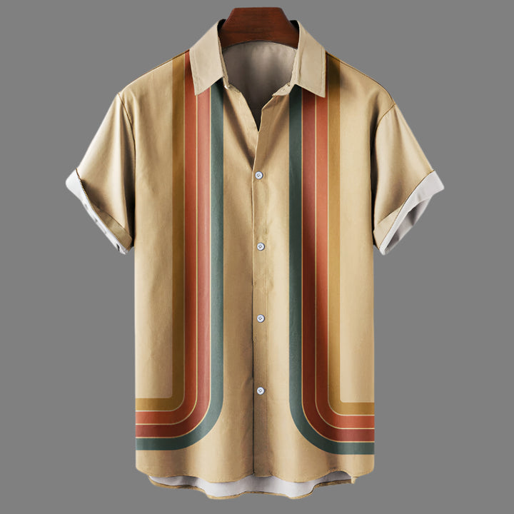 Retro Loose-Fit Short-Sleeve Men's Shirt ( Pre-Sale )
