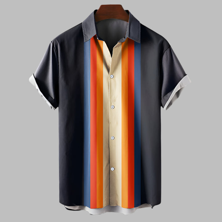 Retro Loose-Fit Short-Sleeve Men's Shirt ( Pre-Sale )