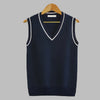 Retro Striped Preppy Style Sleeveless Pullover