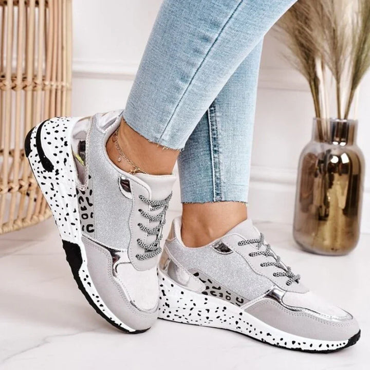 Women's Orthopedic Sneakers with Print and Supportive Footbed
