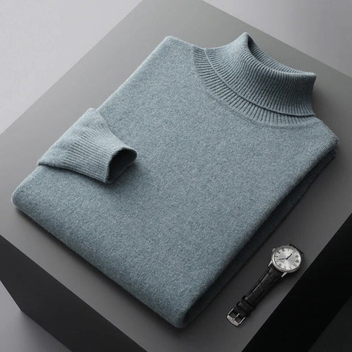 High-Quality Men’s Cashmere Turtleneck Sweater