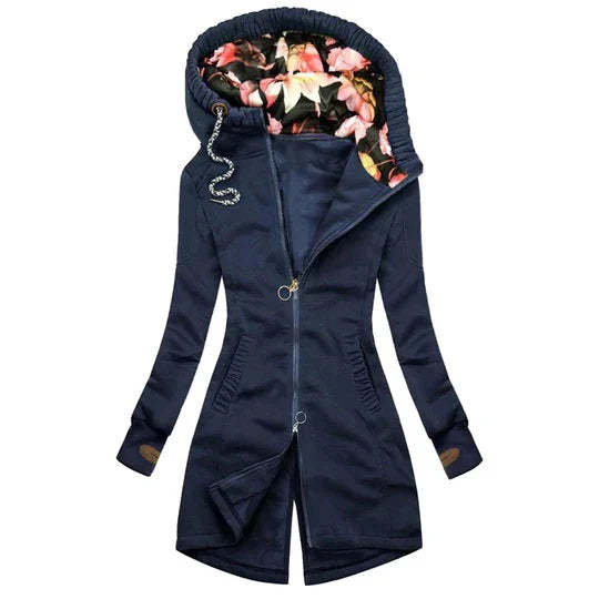 Stylish Zip-Up Jacket with Hood for Women