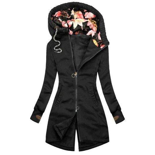 Stylish Zip-Up Jacket with Hood for Women
