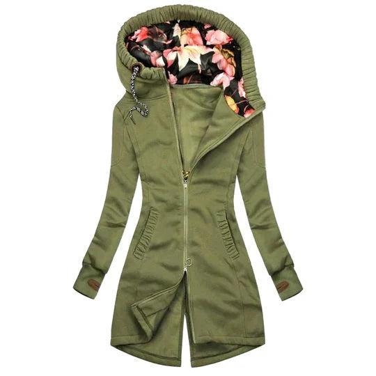 Stylish Zip-Up Jacket with Hood for Women