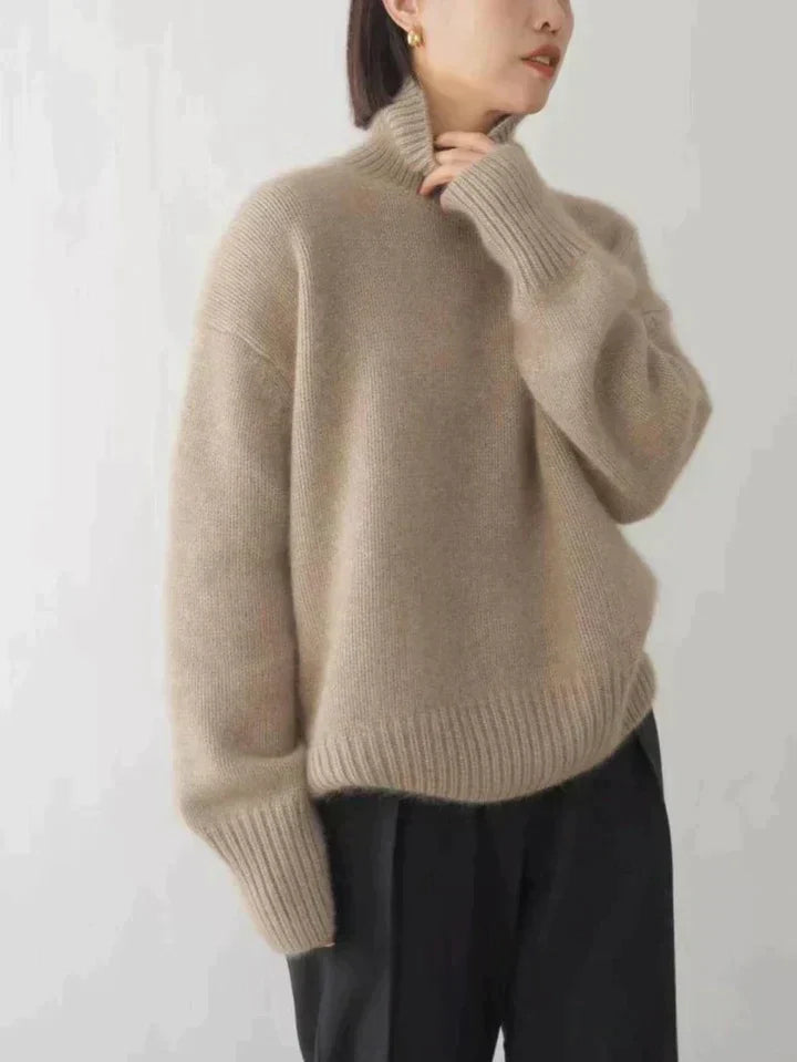 Luxe Cashmere Turtleneck Sweater for Women