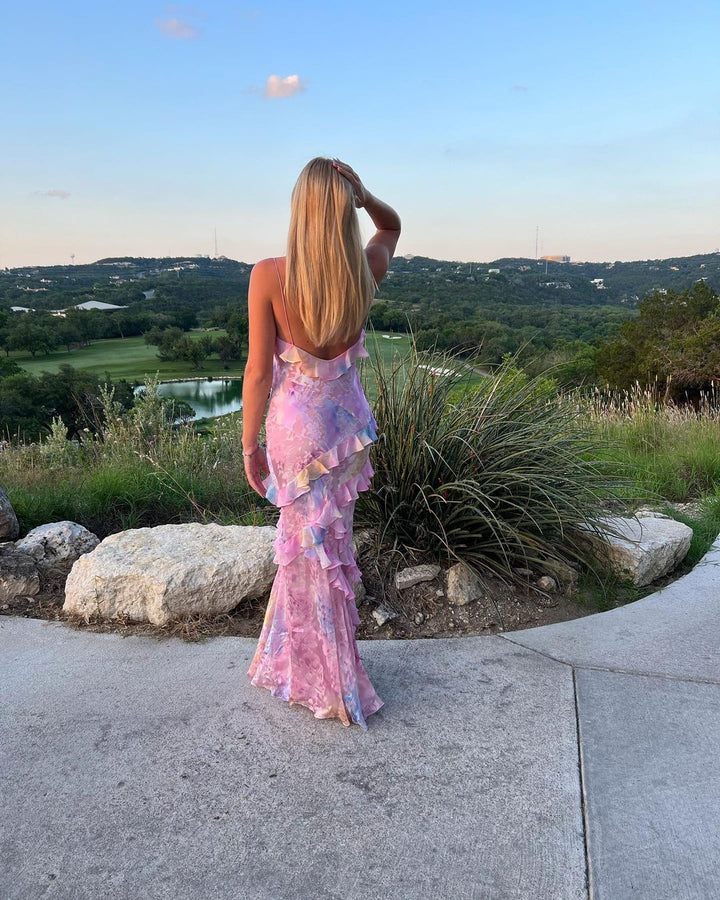 Women's Ruffle Maxi Dress Graceful & Romantic