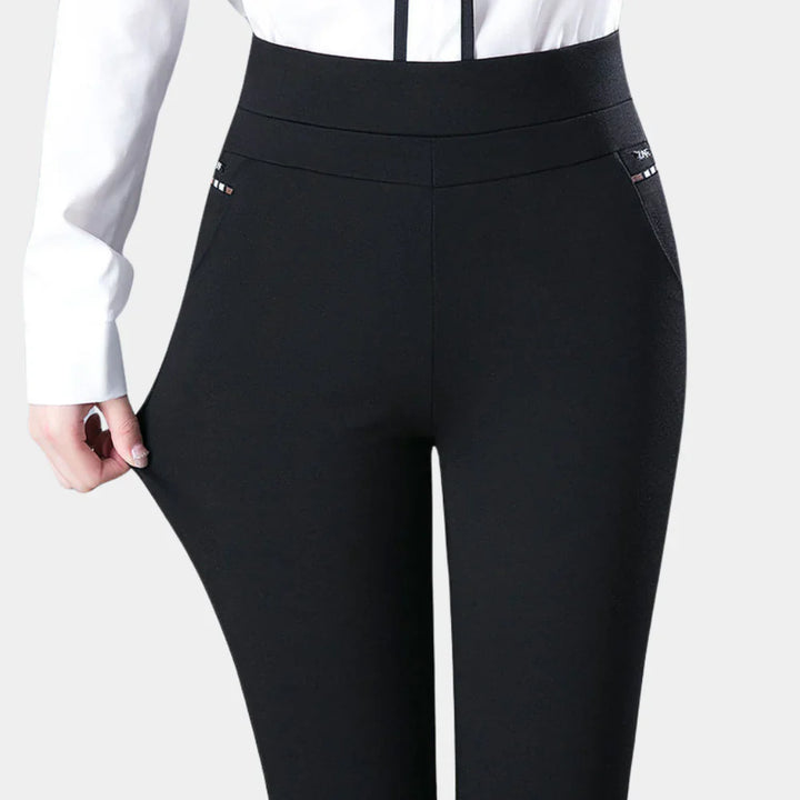 Stretch High-Waist Pants with Comfortable Fit
