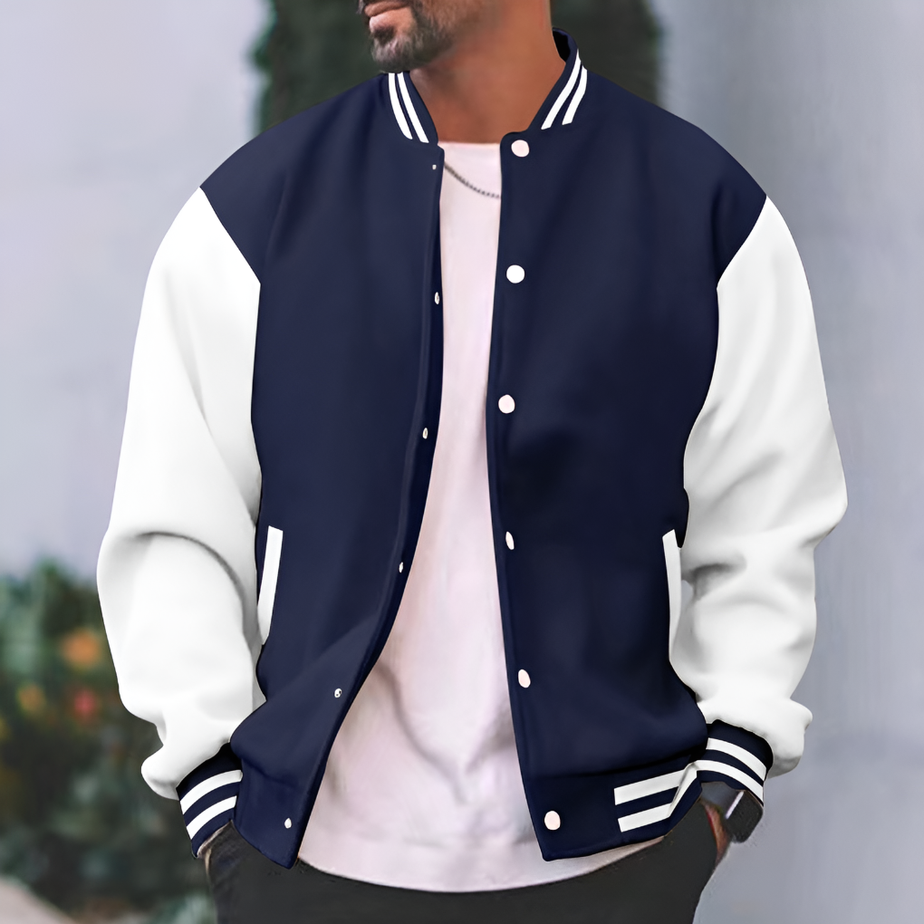Men's Casual Baseball Jacket for Autumn
