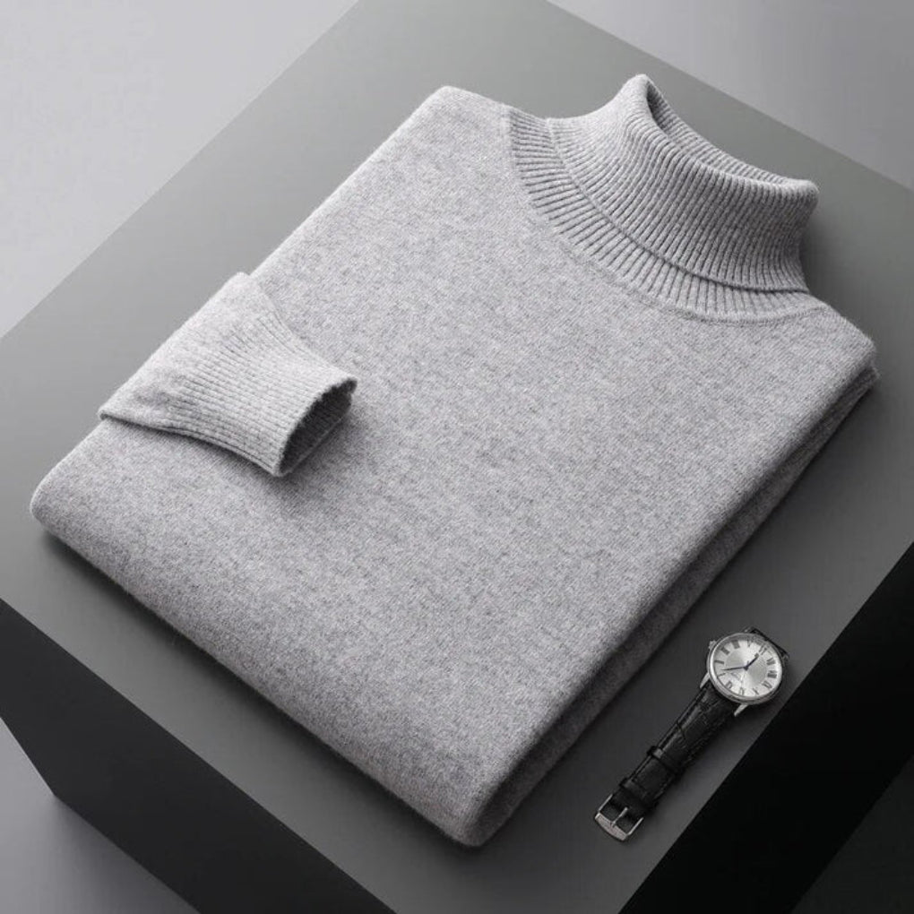 High-Quality Men’s Cashmere Turtleneck Sweater