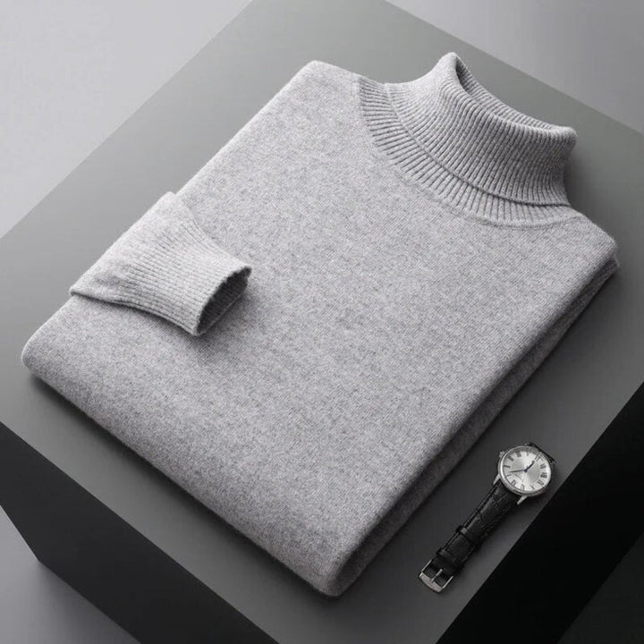 High-Quality Men’s Cashmere Turtleneck Sweater