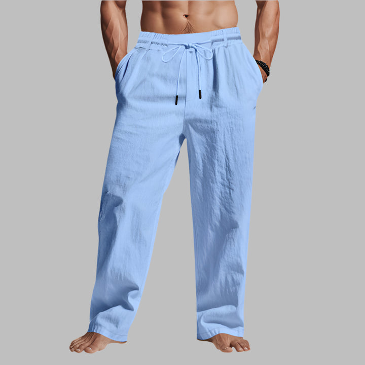Linen Relaxed Fit Drawstring Trousers