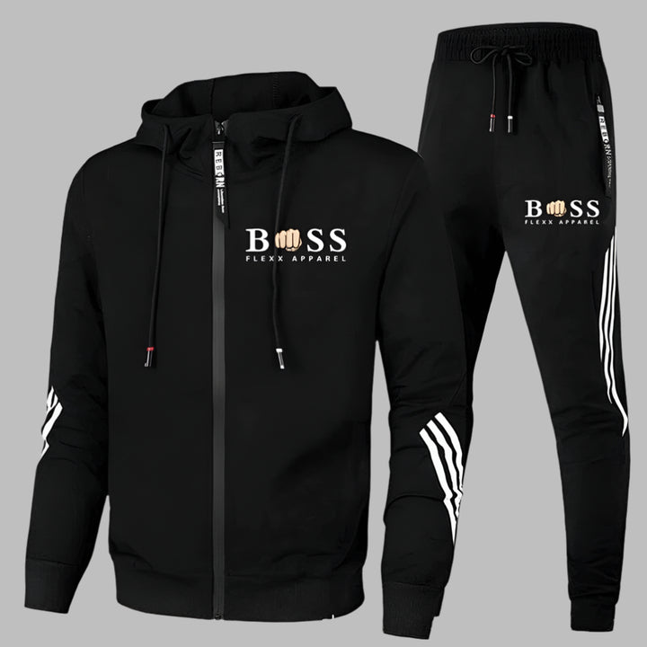 Heren Sportset - Ademend Polyester Trainingspak, Comfortabele Pasvorm-4