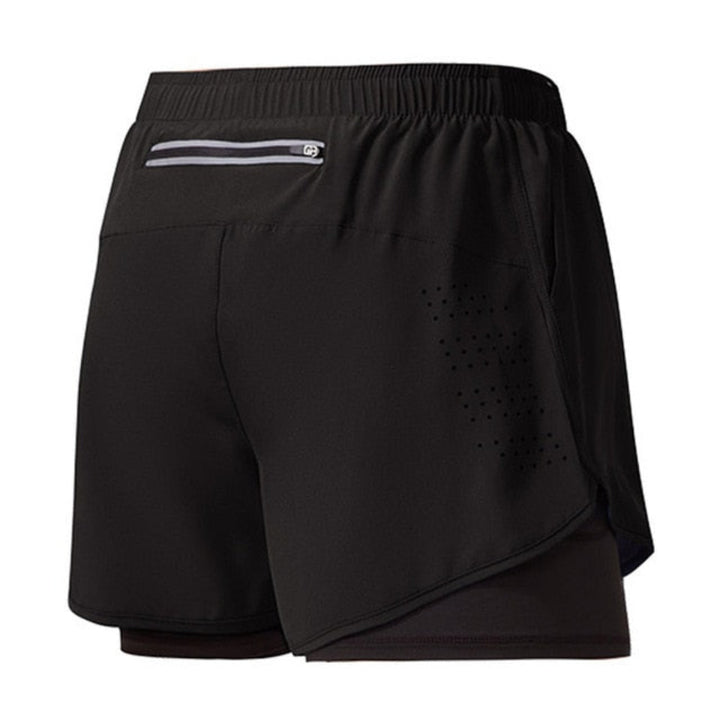 Quick-Dry Men's Running Shorts with Zipper