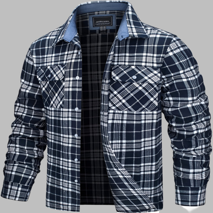 Cotton Checked Flannel Lumberjack Shirt