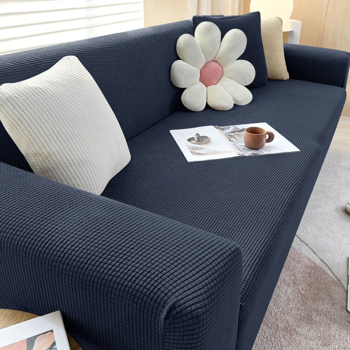 Textured Stretch Sofa Cover Non-Slip Sofa Protector