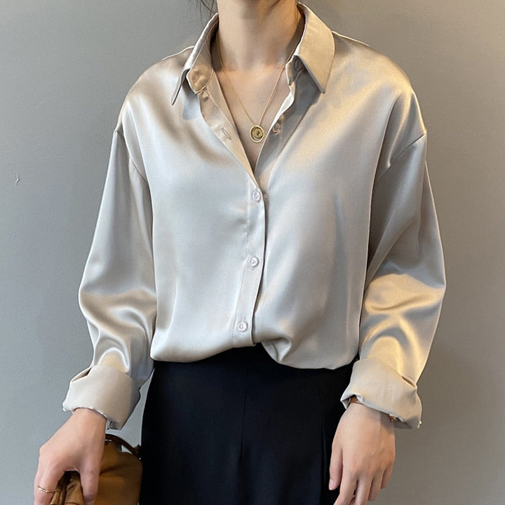 Lana | - Women's vintage silk shirt blouse