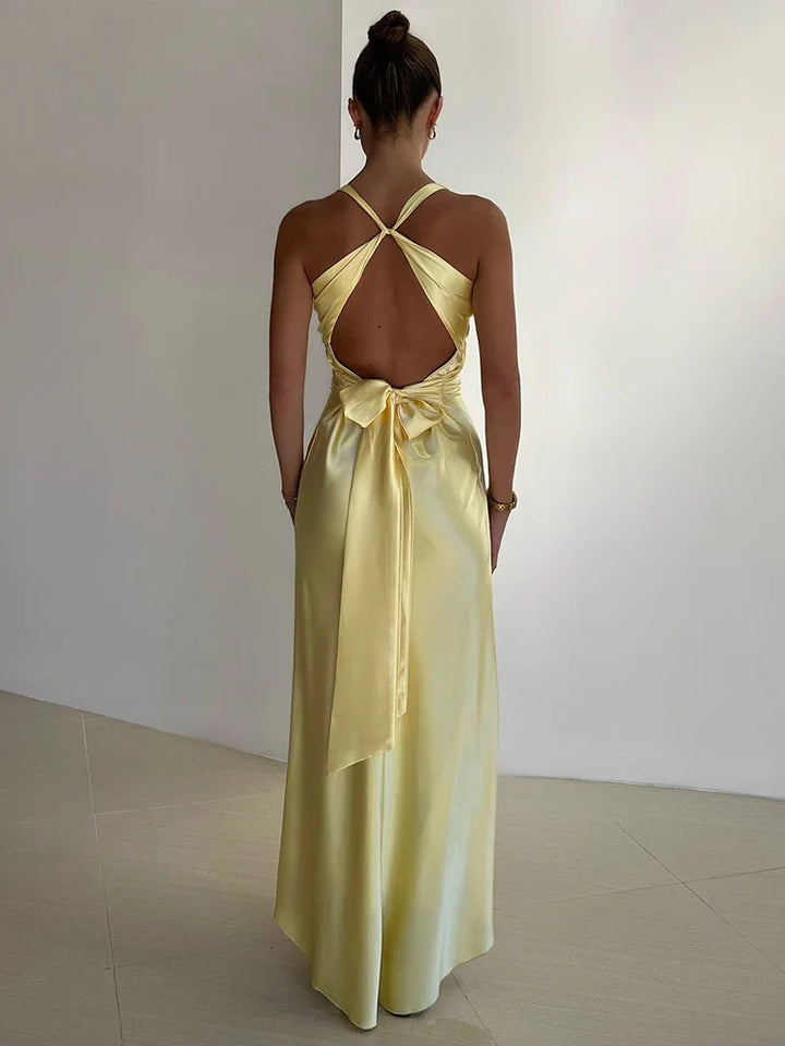 Women's Evening Gown Sleeveless Halter Neck