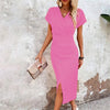 Maggiena – Casual Short V-Neck Mini Dress for Women | Effortless Charm