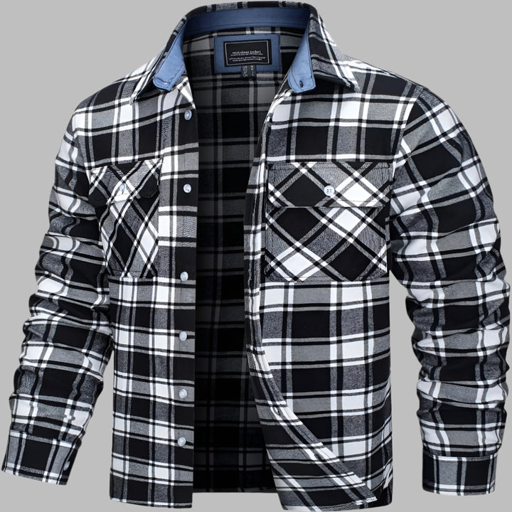 Cotton Checked Flannel Lumberjack Shirt