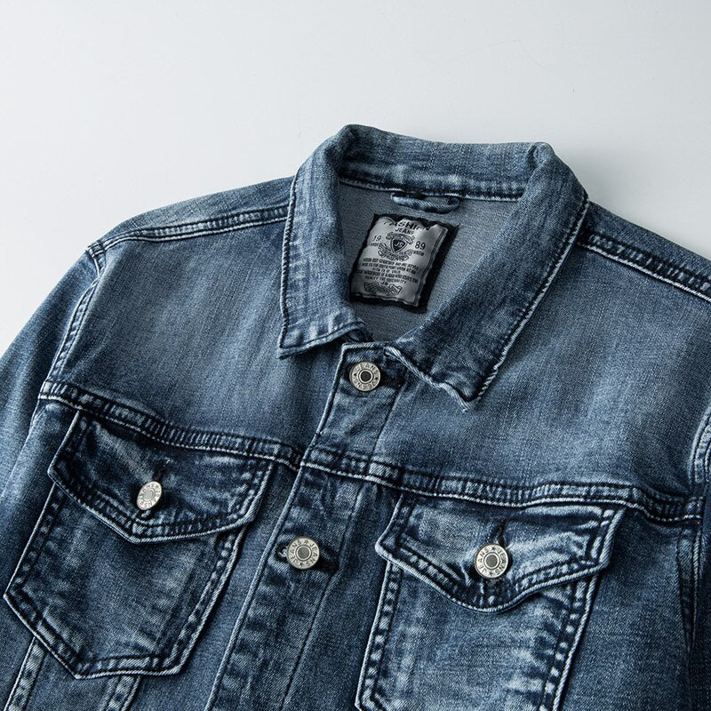 Urban Edge — Classic Denim Meets Biker Attitude