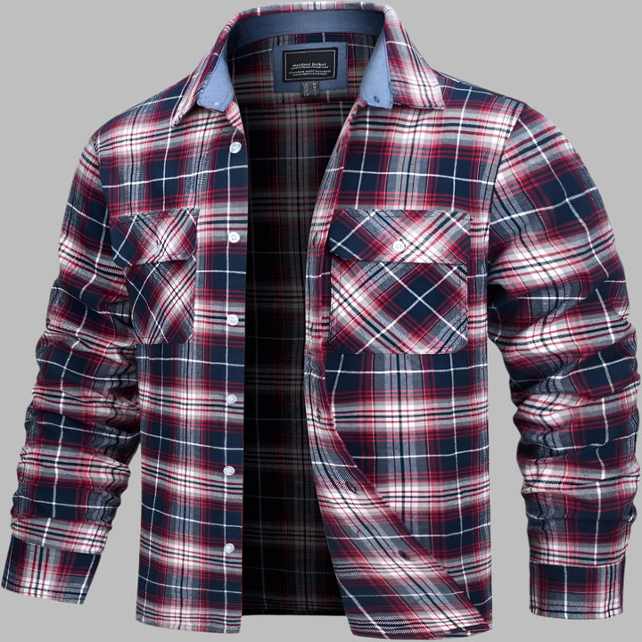 Cotton Checked Flannel Lumberjack Shirt