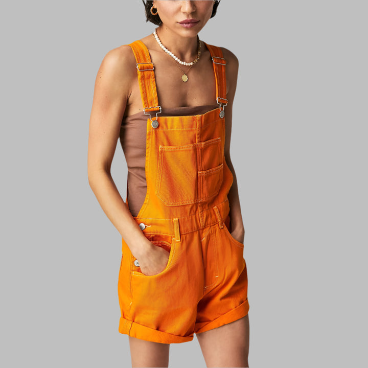 Sleeveless Denim Jumpsuit Casual Chic