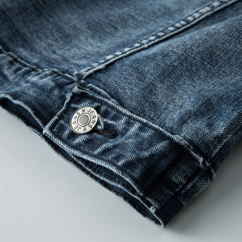 Urban Edge — Classic Denim Meets Biker Attitude
