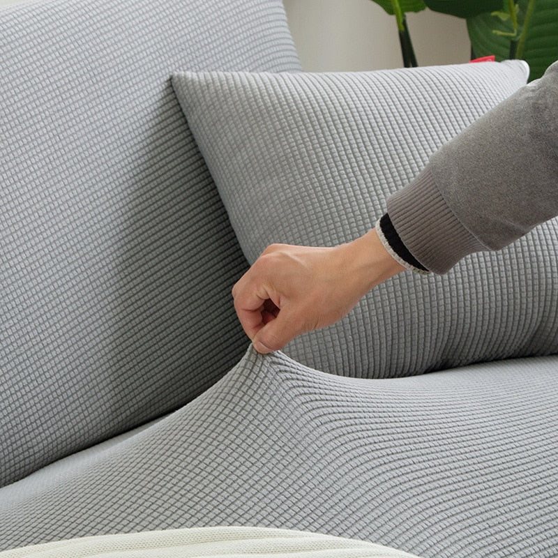 Textured Stretch Sofa Cover Non-Slip Sofa Protector