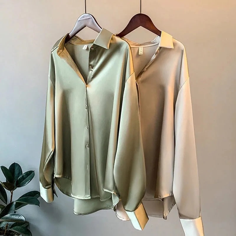 Lana | - Women's vintage silk shirt blouse