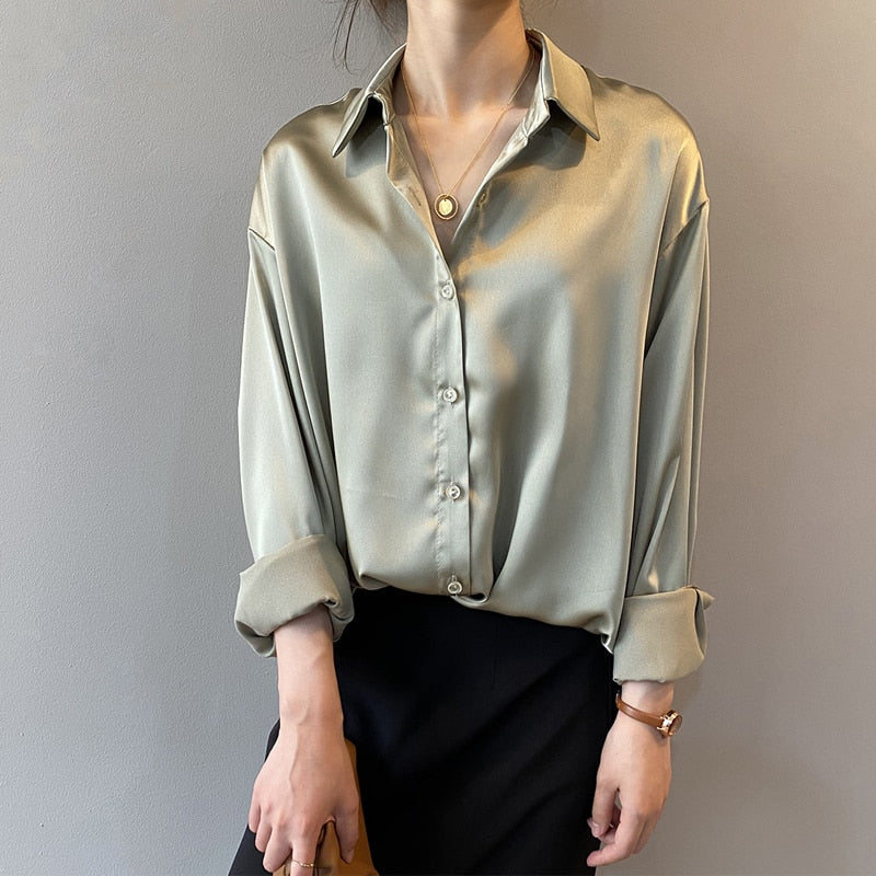 Lana | - Women's vintage silk shirt blouse