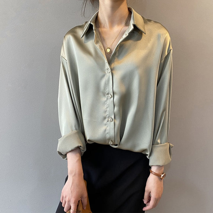 Lana | - Women's vintage silk shirt blouse