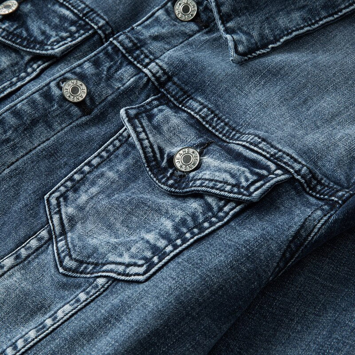 Urban Edge — Classic Denim Meets Biker Attitude