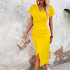 Maggiena – Casual Short V-Neck Mini Dress for Women | Effortless Charm
