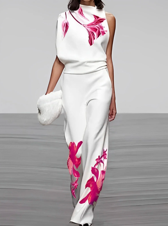 Women's Two-Piece Outfit Bold Floral Design