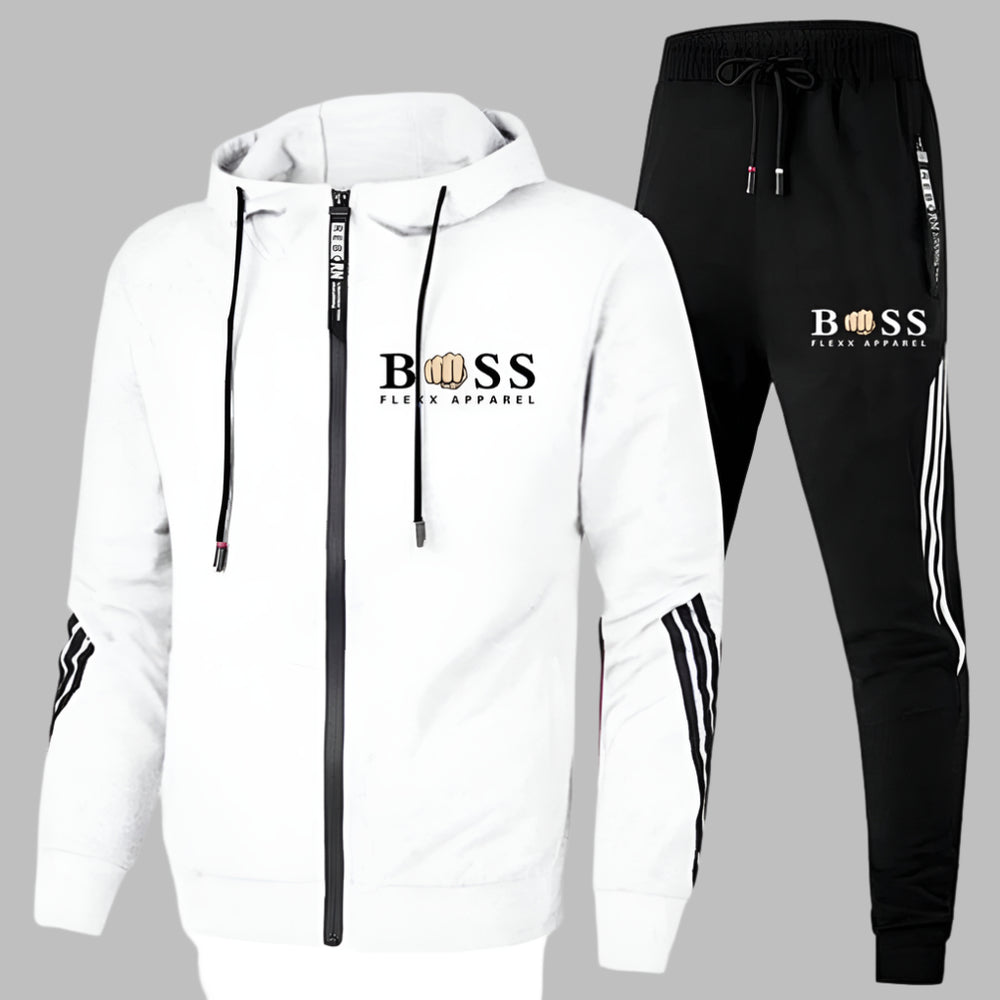 Heren Sportset - Ademend Polyester Trainingspak, Comfortabele Pasvorm-1