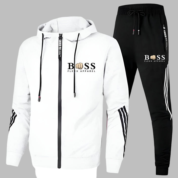 Heren Sportset - Ademend Polyester Trainingspak, Comfortabele Pasvorm-1