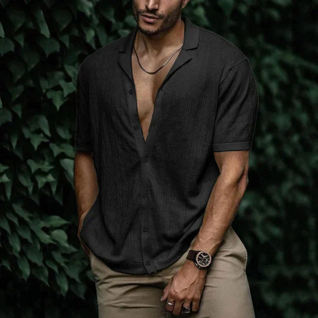 Men's Linen Summer Shirt with Button Closure ( Pre-Sale )
