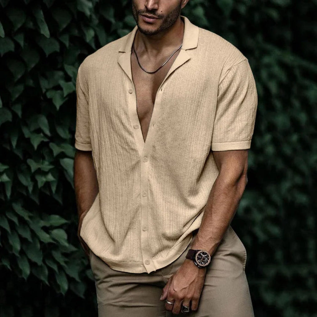 Men's Linen Summer Shirt with Button Closure ( Pre-Sale )