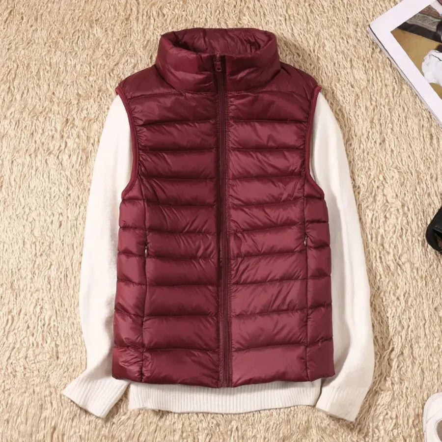 Windproof Women's Bodywarmer with Zipper