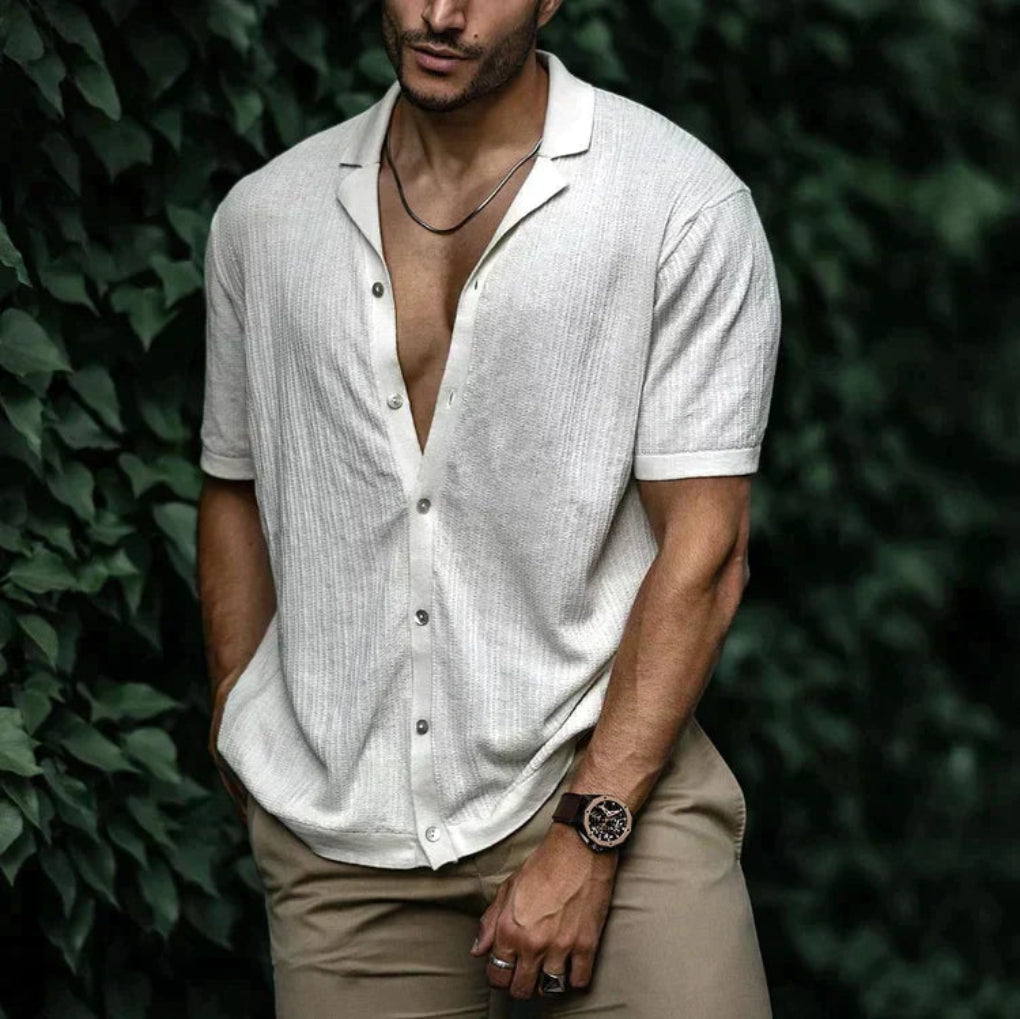 Men's Linen Summer Shirt with Button Closure ( Pre-Sale )