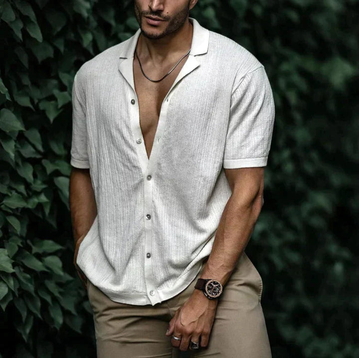 Men's Linen Summer Shirt with Button Closure ( Pre-Sale )