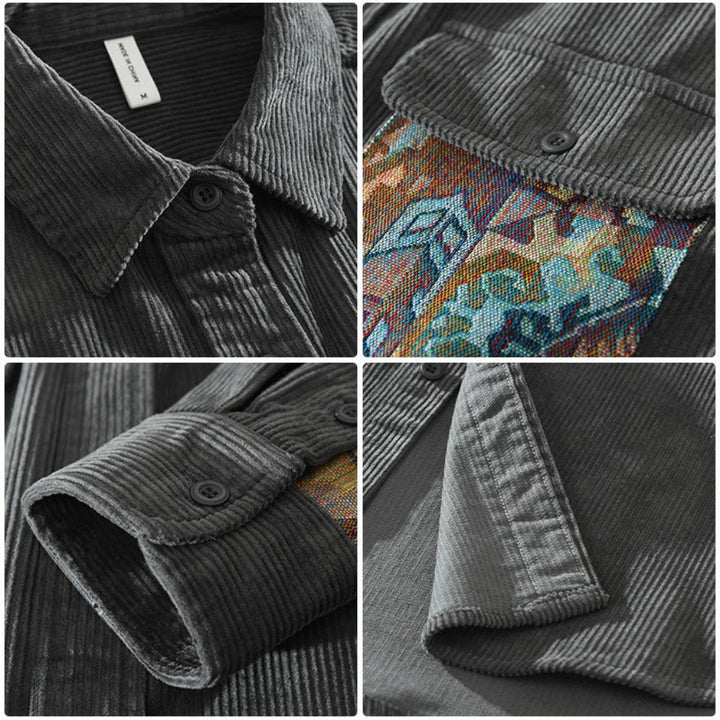 Men's Vintage Long Sleeved Shirt  Classic Style with Timeless Appeal