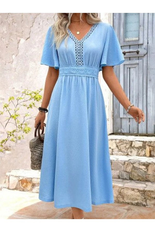 Women's Blue Midi Dress