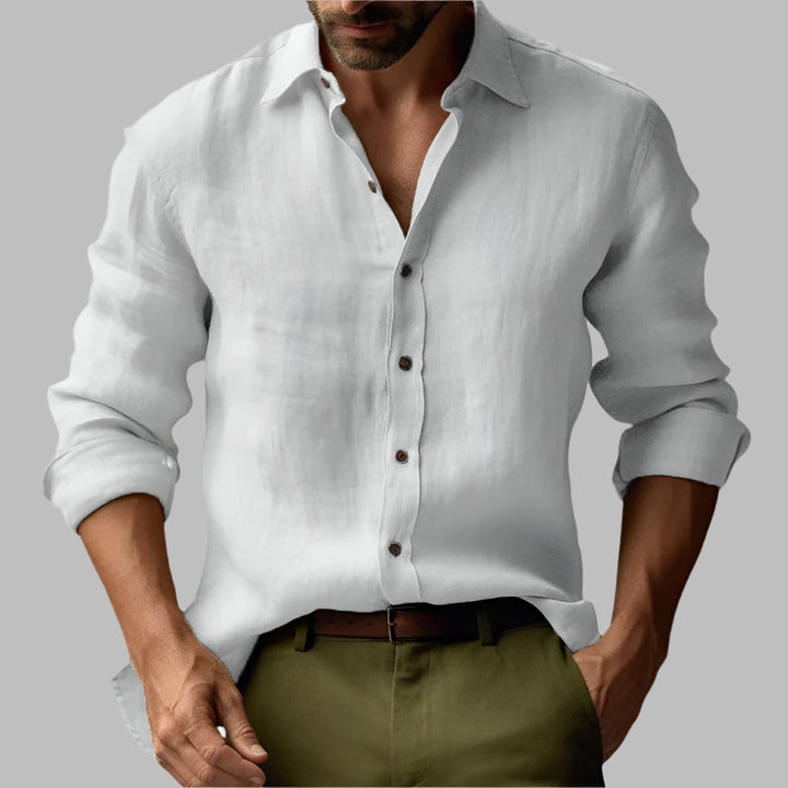 Men’s Vintage Linen Long-Sleeve Shirt ( Pre-Sale )