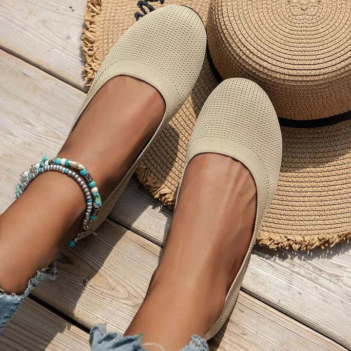 Eus Breathable Anti-Slip Summer Ballerina Shoes for Women
