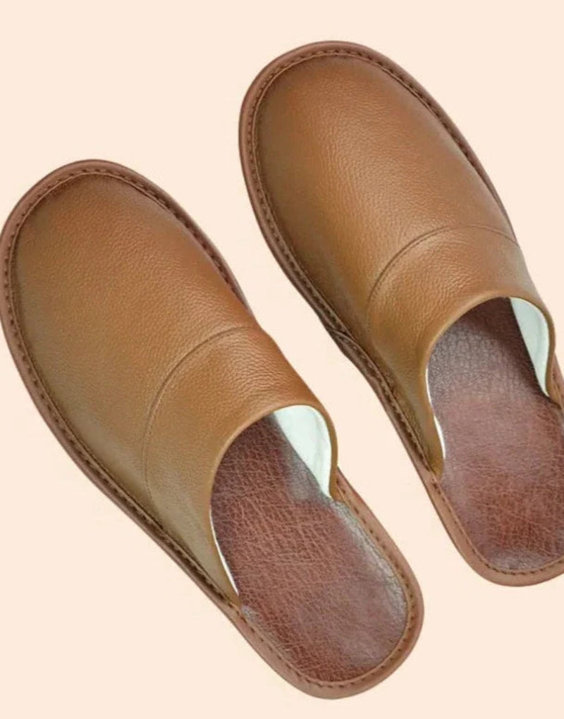 Non-Slip Comfort Genuine Leather Indoor Slippers