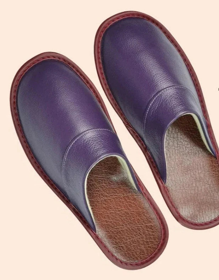 Non-Slip Comfort Genuine Leather Indoor Slippers